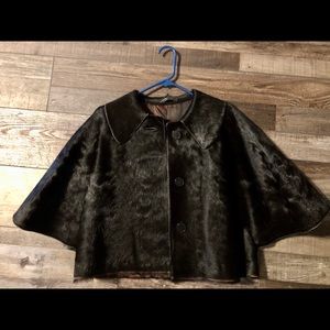 Vintage Black Pony-hair Cape